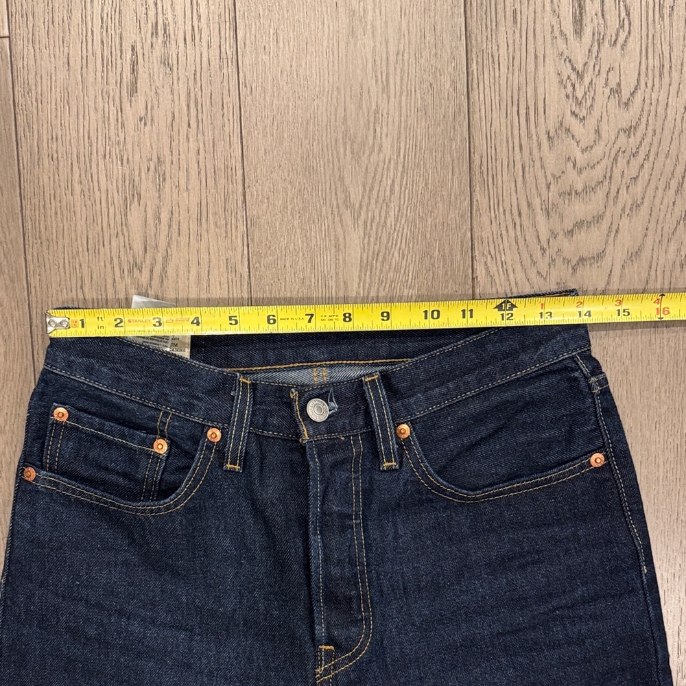 Levi's 501 Women's Straight Leg Jeans - Dark Blue - Picture 7 of 11